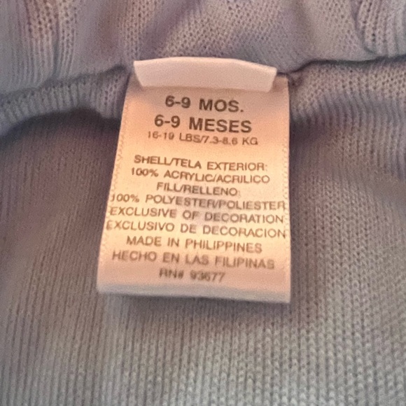 Bright Future blue sweater insulated suit romper - 6/9 mos - Picture 6 of 6